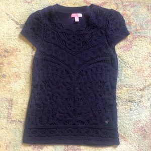 Lilly Pulitzer Navy Top Sz XS